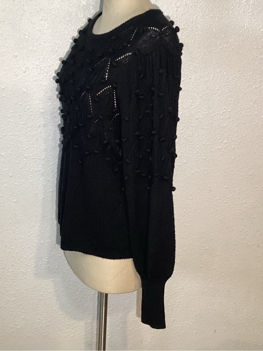 Lilly Pulitzer Neuve Black Women's Pom-Pom Knit Sweater size lXL - Picture 2 of 7